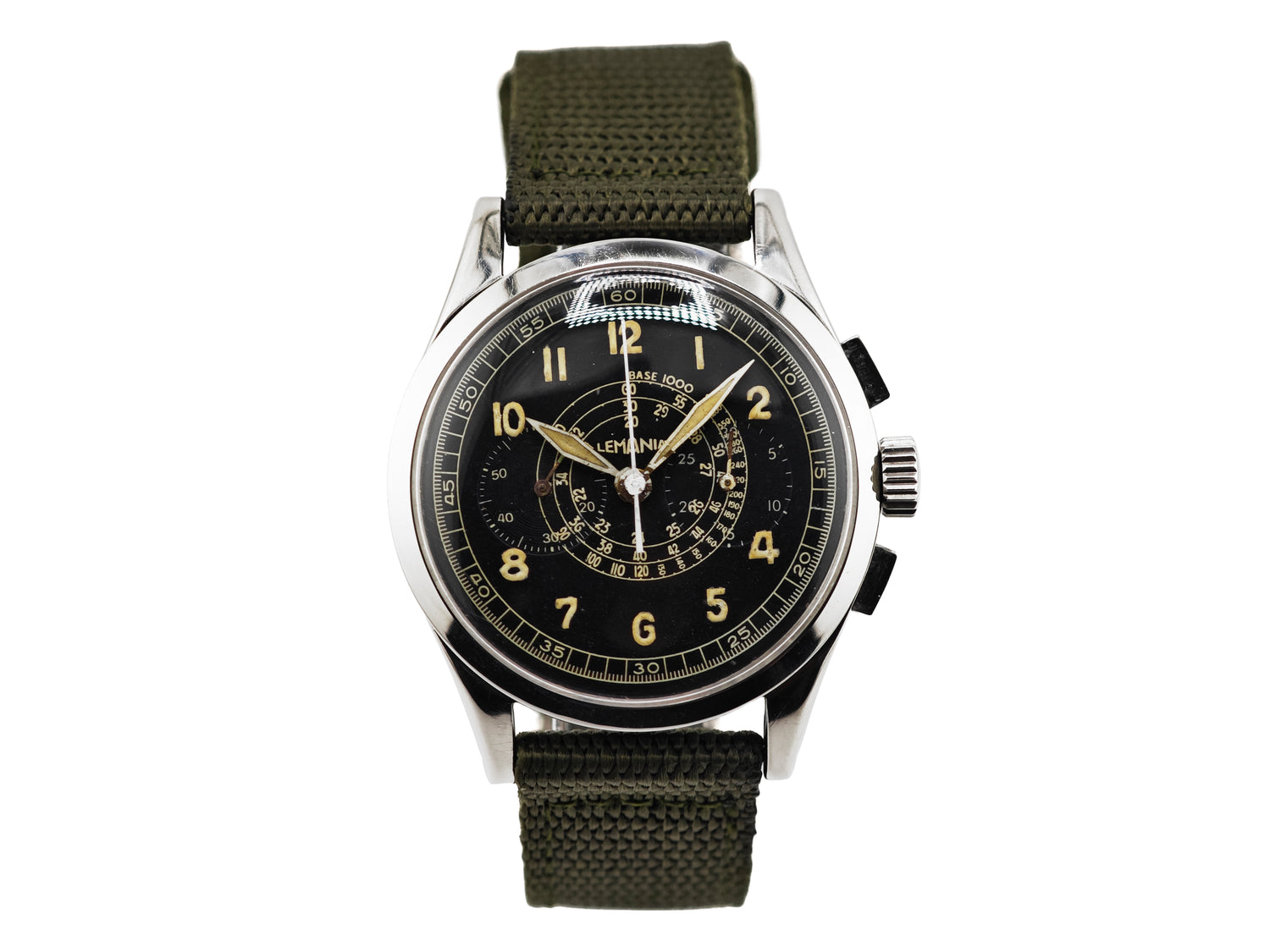 レマニア マルチタキメーター クロノグラフ / LEMANIA Multi-Tachymeter Chronograph (Snail Dial) 40&
