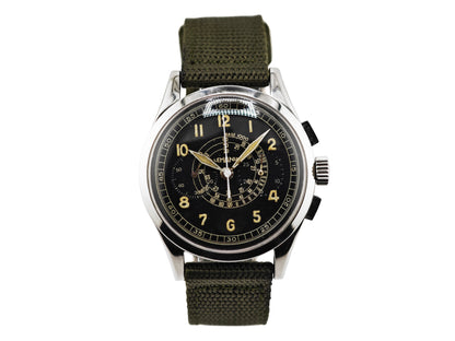 レマニア マルチタキメーター クロノグラフ / LEMANIA Multi-Tachymeter Chronograph (Snail Dial) 40&