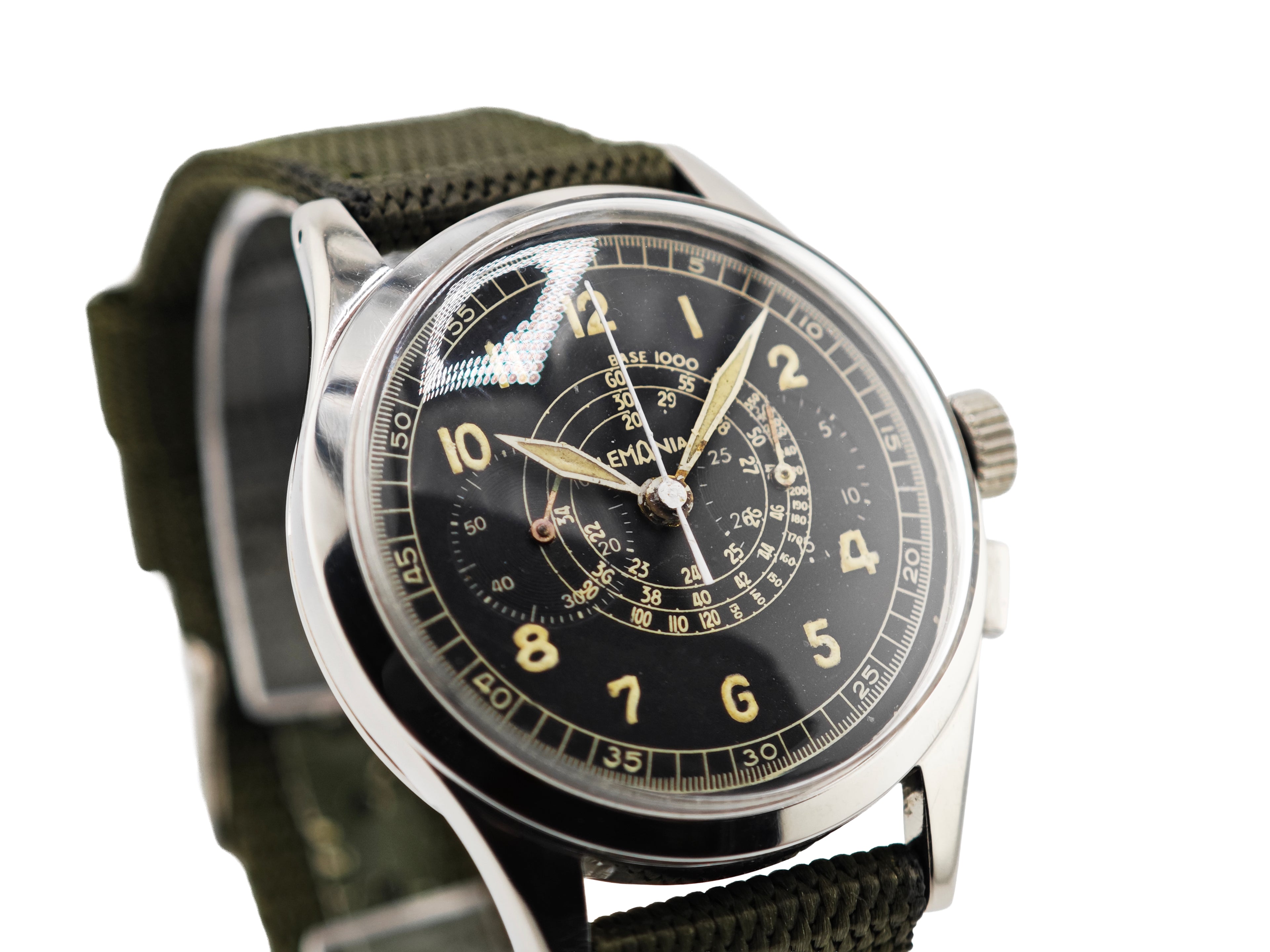 レマニア マルチタキメーター クロノグラフ / LEMANIA Multi-Tachymeter Chronograph (Snail Dial) 40&