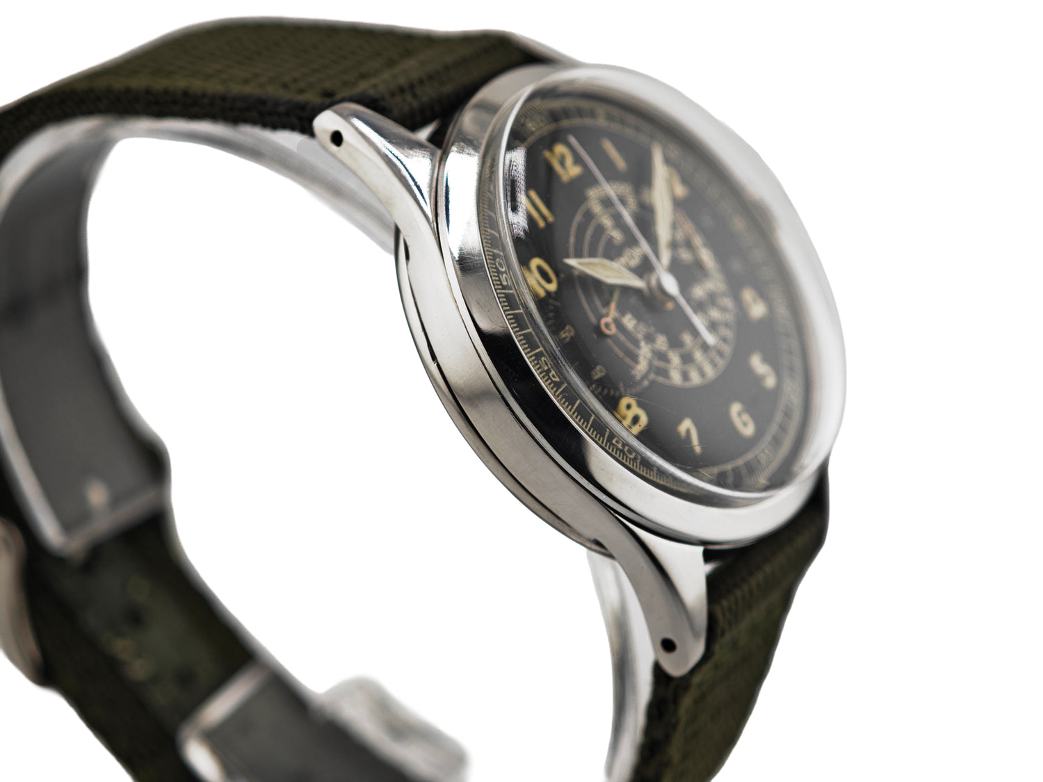 レマニア マルチタキメーター クロノグラフ / LEMANIA Multi-Tachymeter Chronograph (Snail Dial) 40&