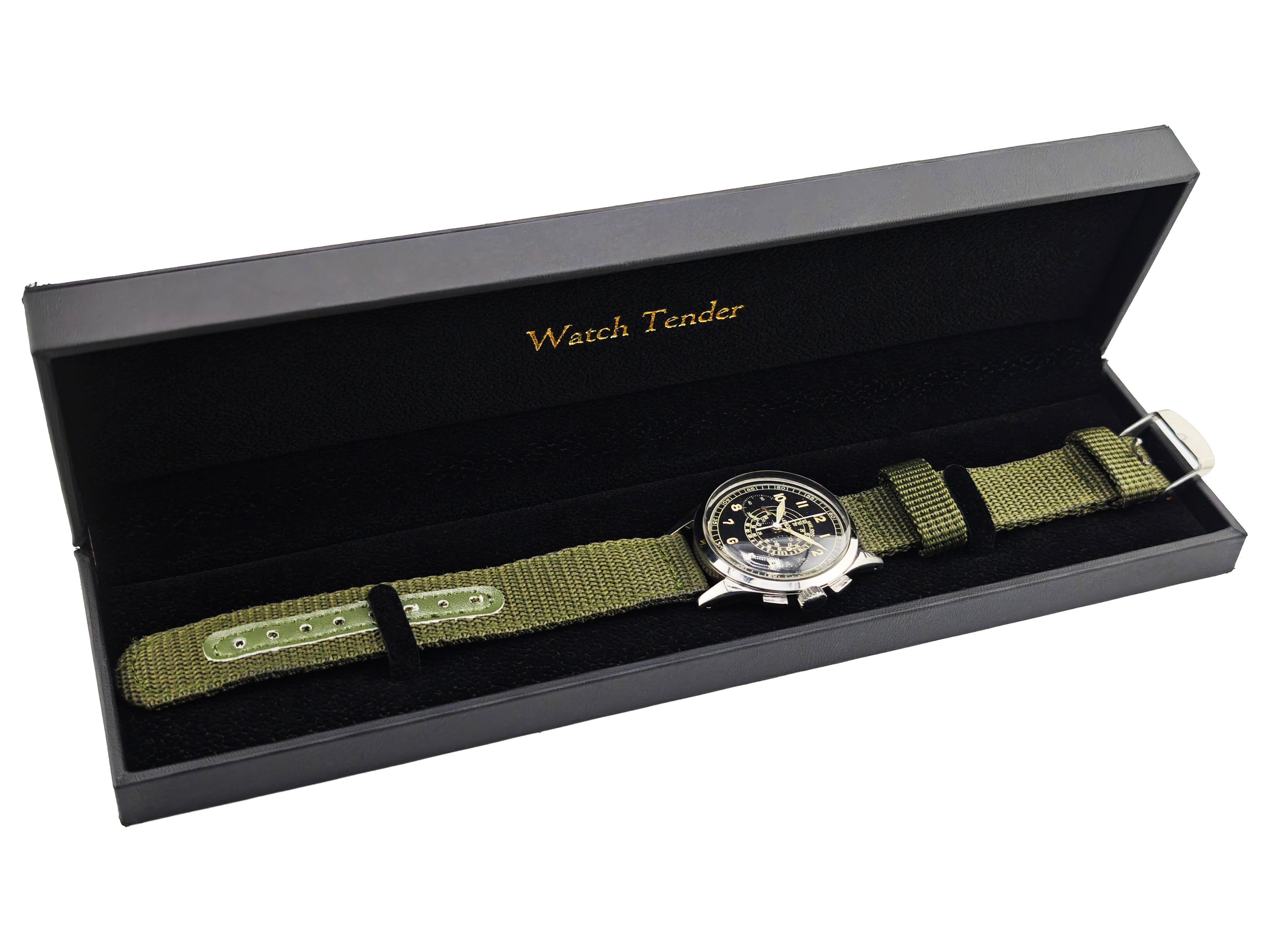 レマニア マルチタキメーター クロノグラフ / LEMANIA Multi-Tachymeter Chronograph (Snail Dial) 40&
