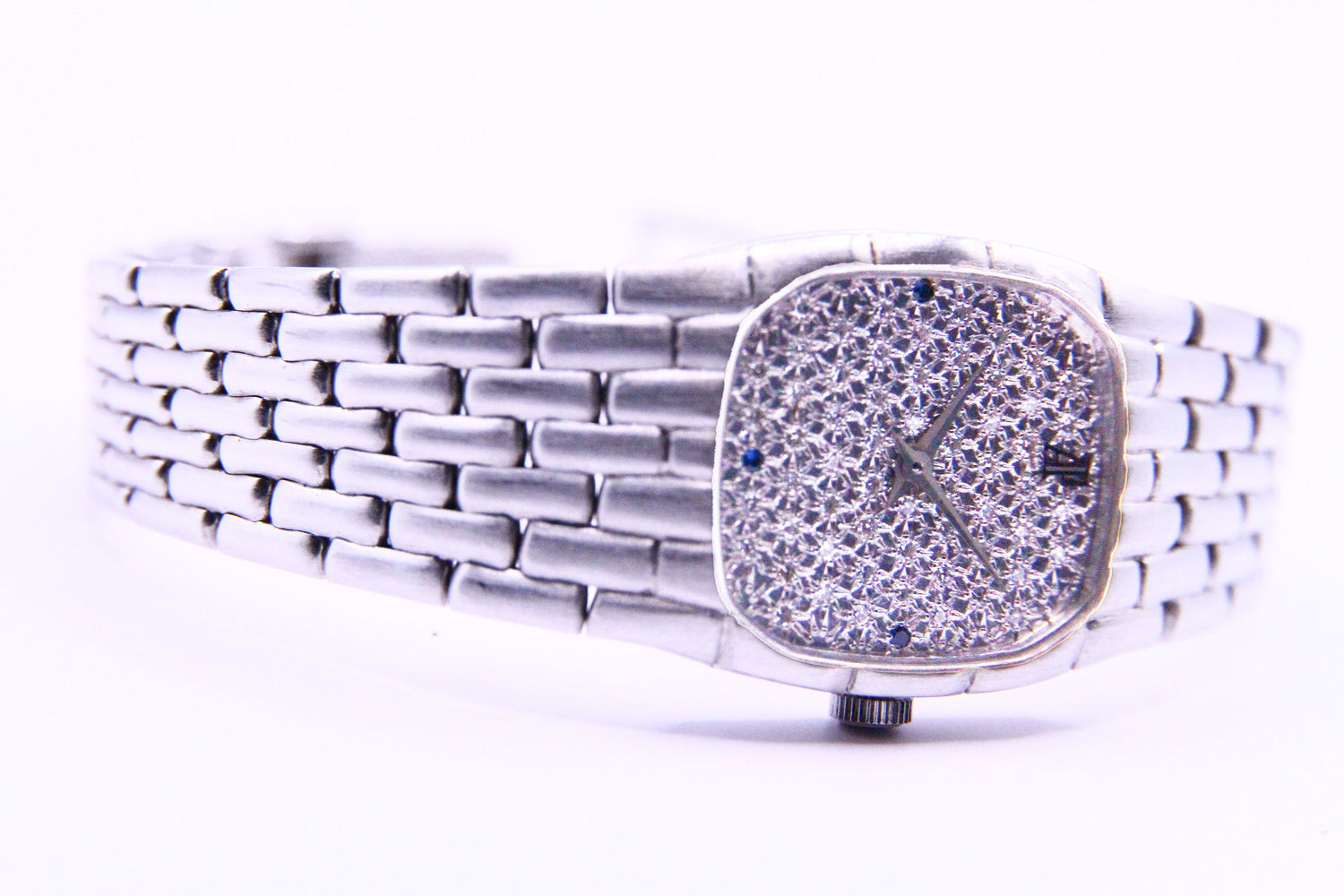 コブラ風 フルダイヤ 手巻き / Diamond sapphire self-winding watch