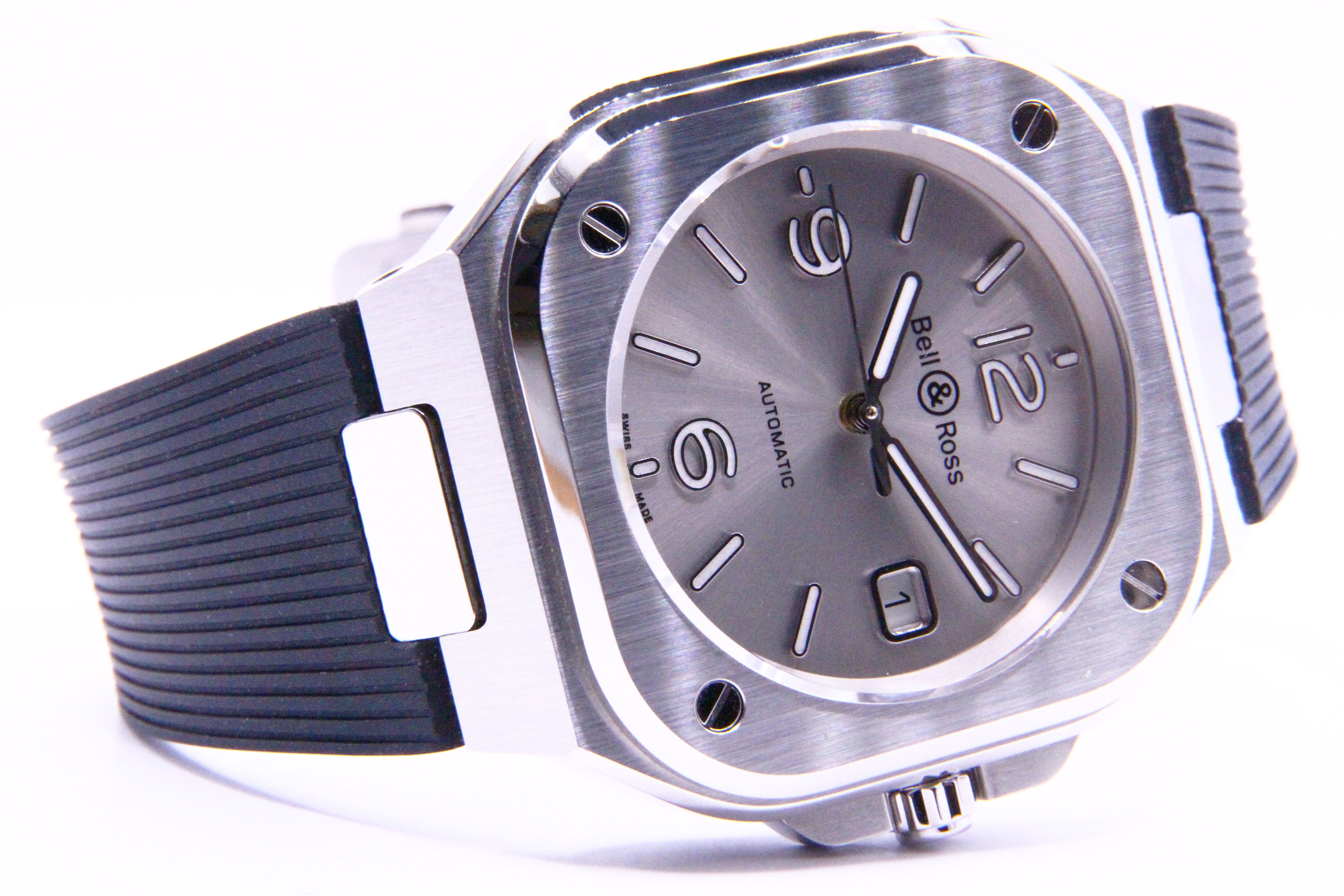 ベルu0026ロス BR 05 GREY STEEL / BELLu0026ROSS Ref.BR05A-GR-ST/SRB