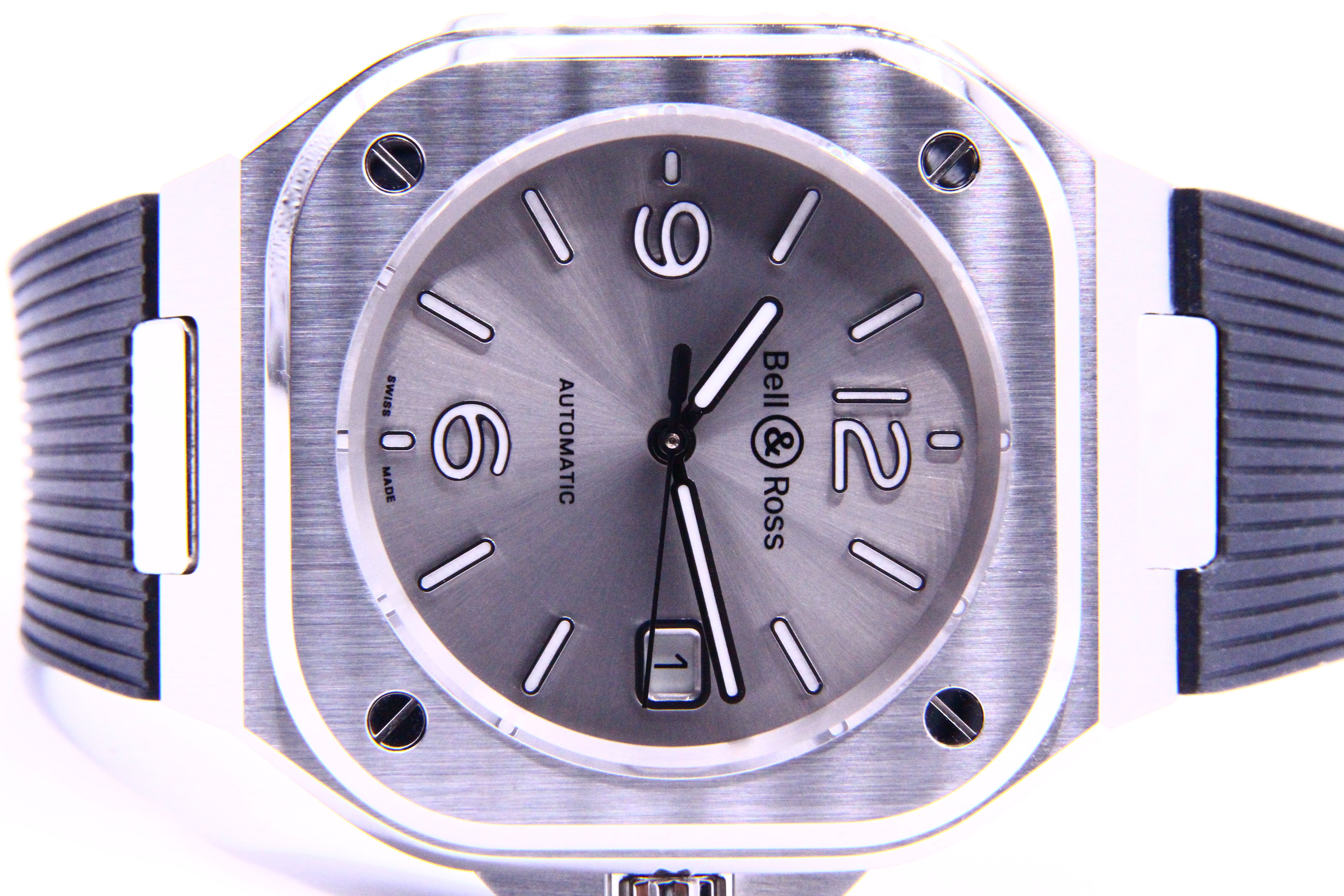 ベルu0026ロス BR 05 GREY STEEL / BELLu0026ROSS Ref.BR05A-GR-ST/SRB